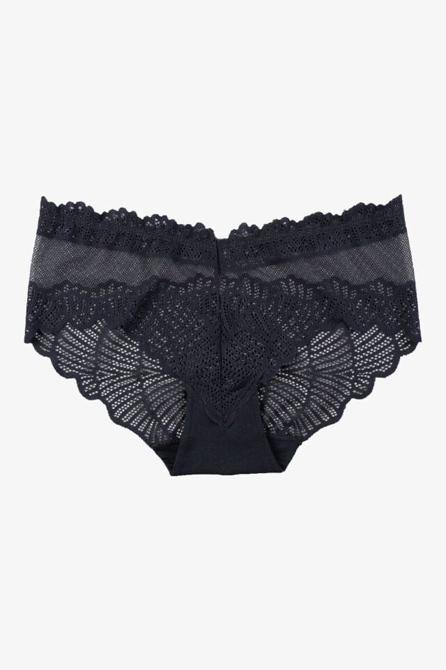 Kadın 3'lü Dantelli Külot Fümegkurusuvizon - M - Fümegkurusuvizon - M