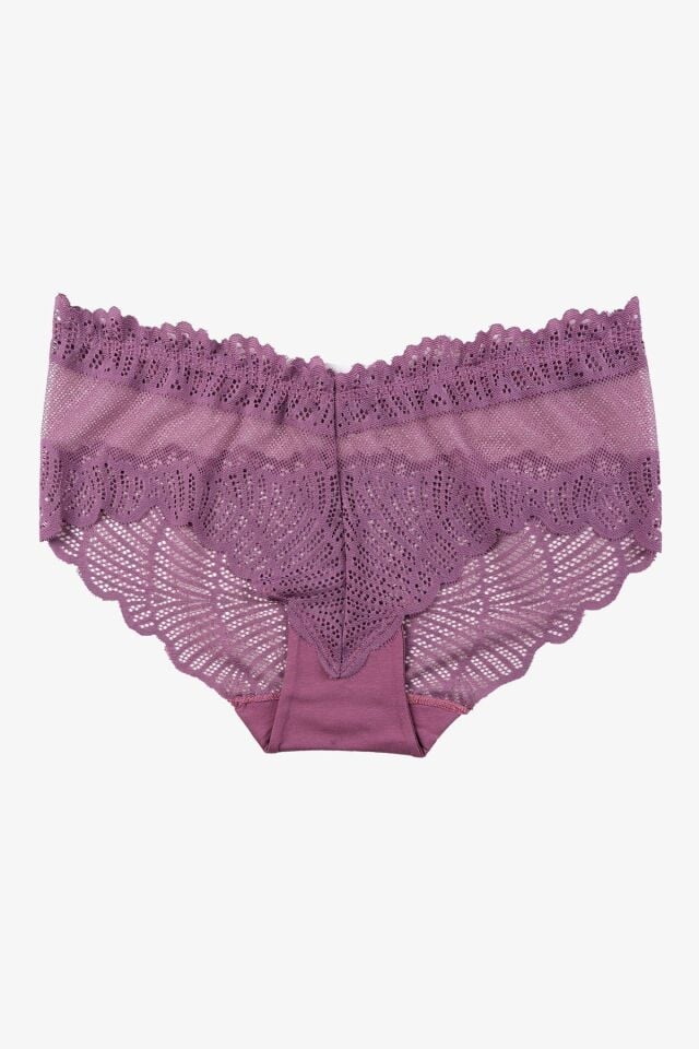 Kadın 3'lü Dantelli Külot Siyahbeyazgkurusu - M - Siyahbeyazgkurusu - M