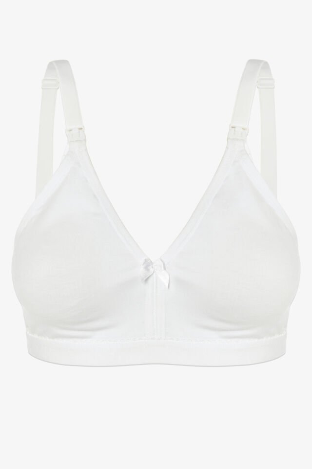 Kadın Pamuklu Emzirme Sütyeni 95 - Ekru