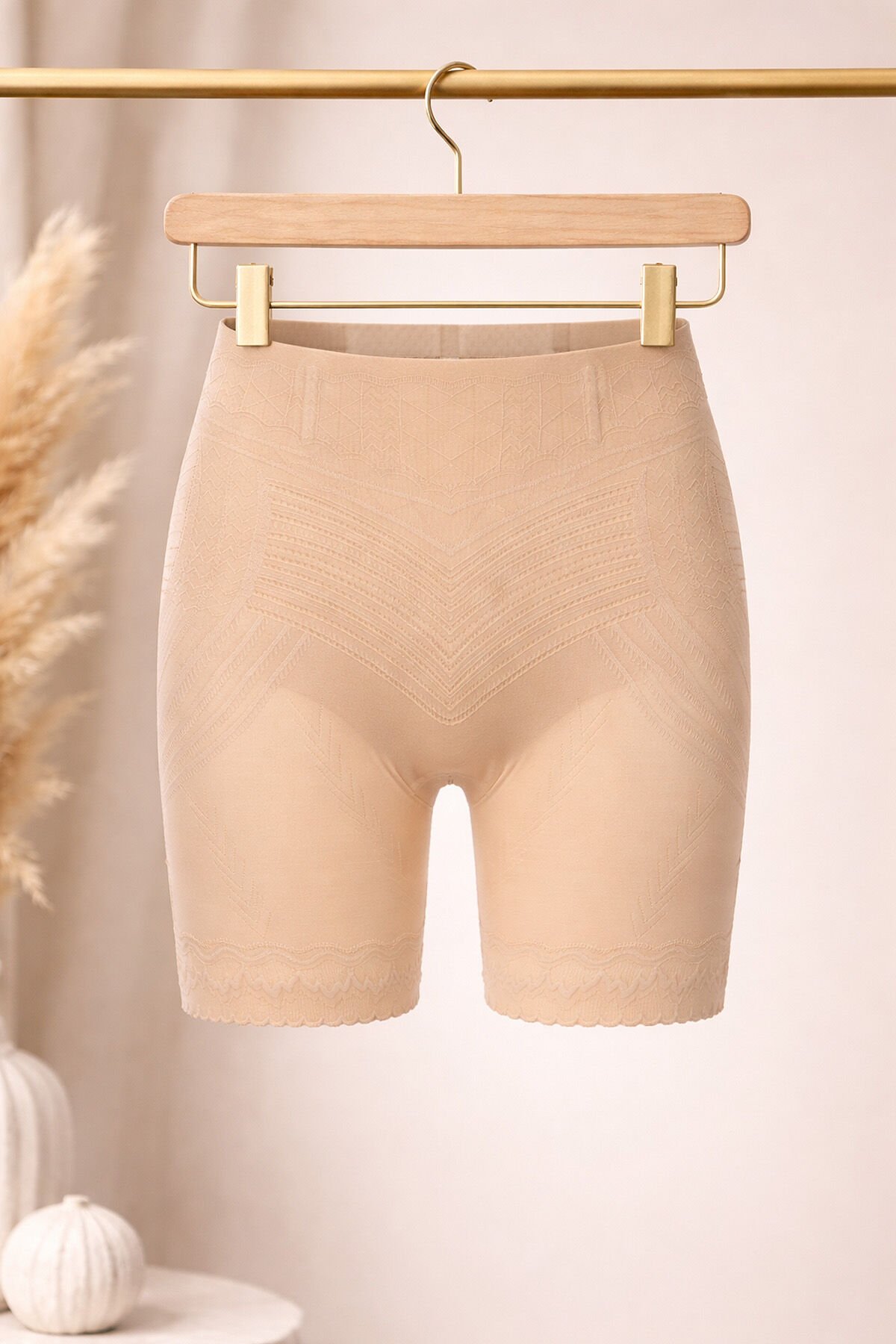 Kadın Yüksek Bel Popo Kaldırıcı Push Up Toparlayıcı Korse TAYT Ten - 2XL