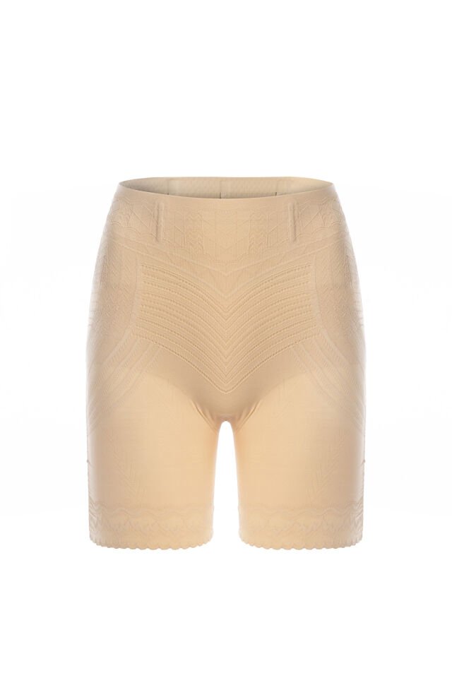 Kadın Yüksek Bel Popo Kaldırıcı Push Up Toparlayıcı Korse TAYT Ten - 2XL