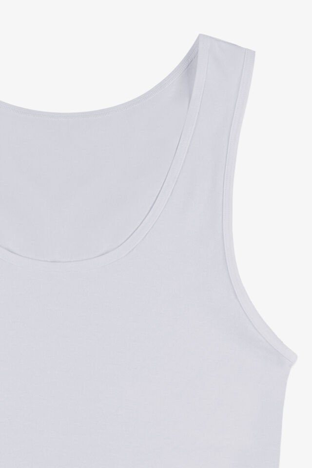 Kadın Kalın Askılı Pamuklu İkili Atlet L/XL - Ten - Ekru