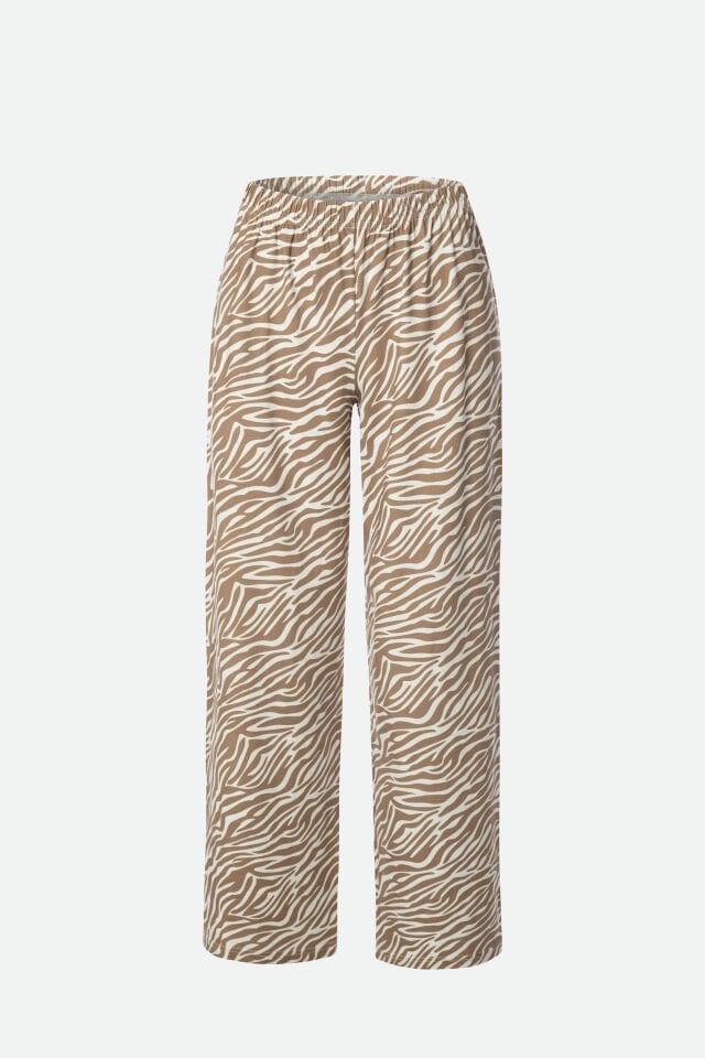 Kadın Pamuklu Önden Bağlamalı Desenli Crop T-shirt Pijama Takımı
