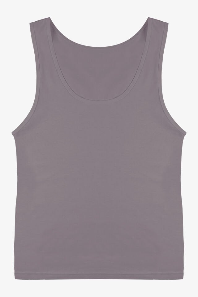 Kadın Kalın Askılı Pamuklu İkili Atlet L/XL - Siyah - Vizon