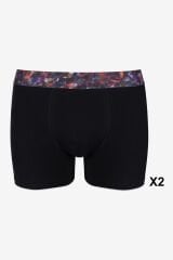 Erkek 4'lü Pamuklu Likralı Renkli Lastikli Boxer (FARKLI LASTİK SEÇENEKLERİ)