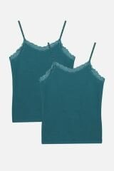 Kadın 2'li Ip Askılı Dantelli - Ayar Halkalı Atlet