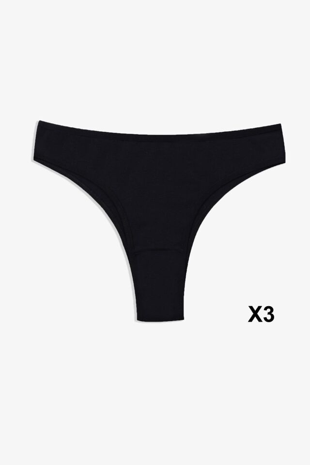 Kadın 7'li Likralı Brazilian Külot Çok Renkli - S - Çok Renkli - S