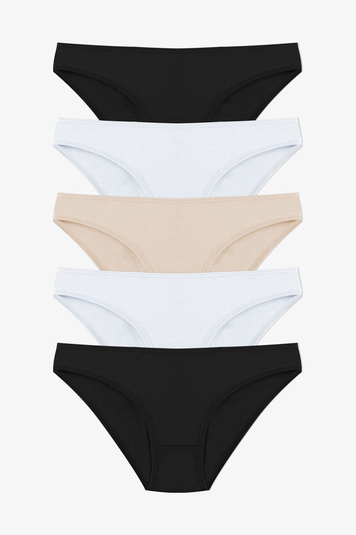 Kadın 5'li Desenli Pamuklu Likralı Külot