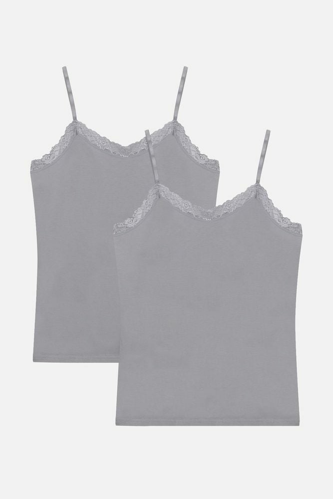 Kadın 2'li Ip Askılı Dantelli - Ayar Halkalı Atlet