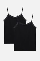 Kadın 2'li Ip Askılı Dantelli - Ayar Halkalı Atlet