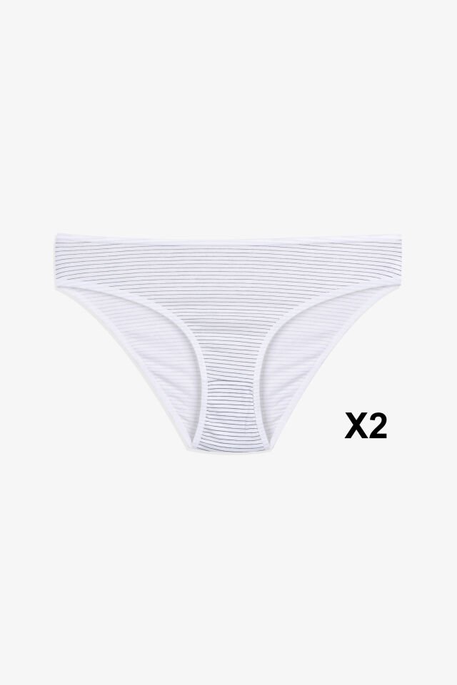 Kadın 3'lü Pamuklu Basic Külot 11040-887 - S/M