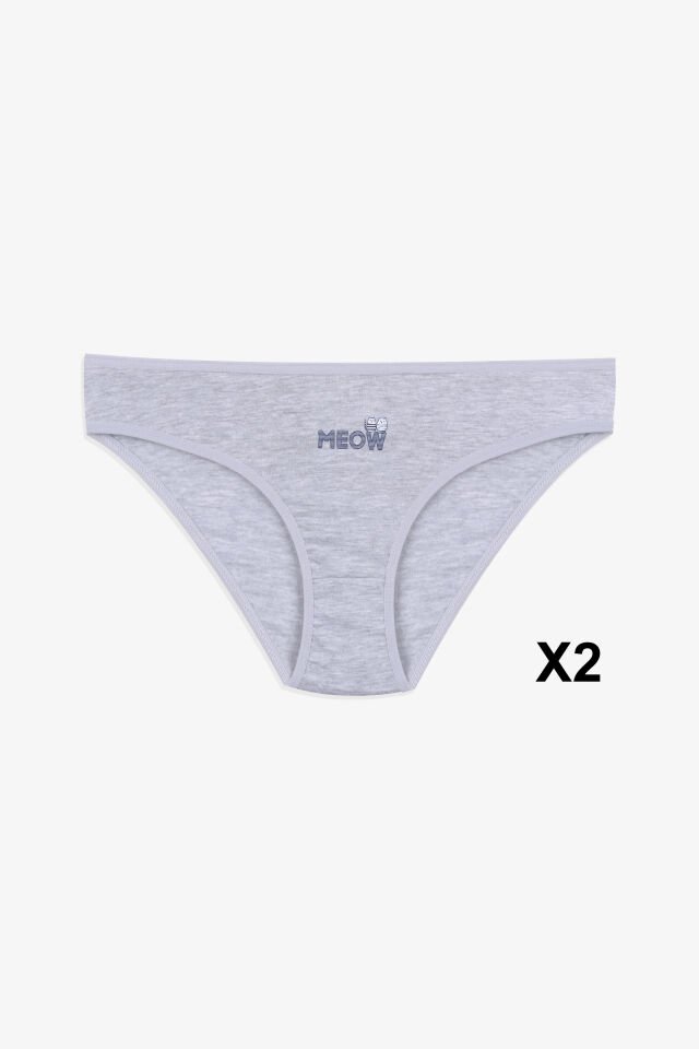 Kadın 3'lü Pamuklu Basic Külot 11040-887 - S/M