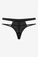 Kadın 4'lü Dantelli Arka İp Detaylı Fantezi Tanga