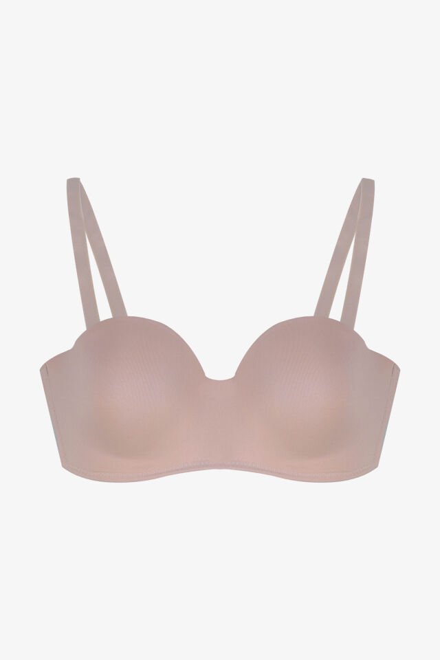 Kadın Dolgusuz Mikro Straplez Sütyen 80B