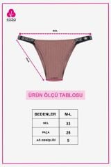 Kadın 3'lü Yazılı Lastikli Fitilli Brazilian Külot