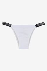 Kadın 3'lü Yazılı Lastikli Fitilli Brazilian Külot