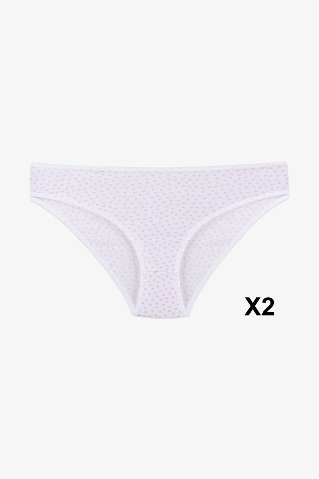 Kadın 3'lü Pamuklu Basic Külot 11040-883 - S/M