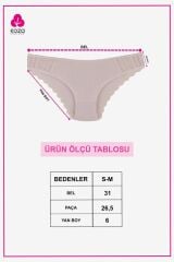 Kadın 5'li Pamuklu Likralı Dantel Detaylı Külot