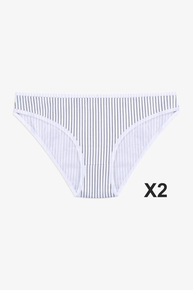 Kadın 3'lü Pamuklu Basic Külot 11040-868 - L/XL