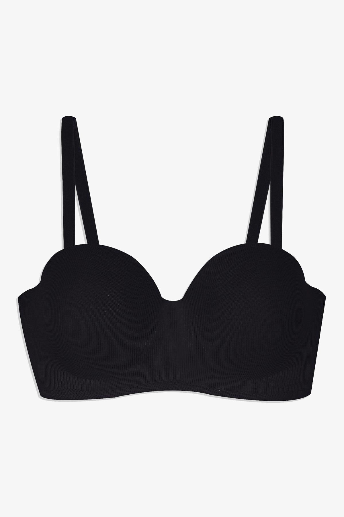 Kadın Fitilli Straplez Sütyen Siyah - 90B - Siyah - 90B