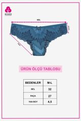 Kadın 5'li Dantelli Fantezi Brazilian Külot