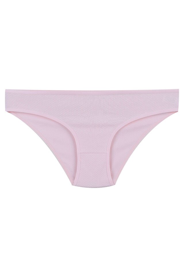 Kadın 5'li Desenli Pamuklu Likralı Külot Pembe - Ekru - L/XL