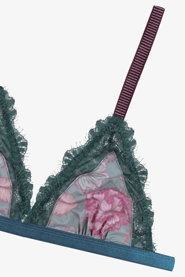 Kadın Saçaklı Dantelli Desenli Sütyen Takım Çok Renkli - 80B - Çok Renkli - 80B