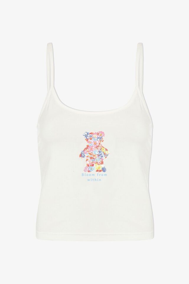 Kadın Pamuklu Mavi Çiçekli Ayıcıklı Baskılı Şortlu Pijama Takımı KO70124 Mavi Çiçekli - M - KO70124 Mavi Çiçekli - M