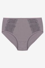 Kadın 3'lü Pamuklu Yan Dantelli Yüksek Bel Curve Külot