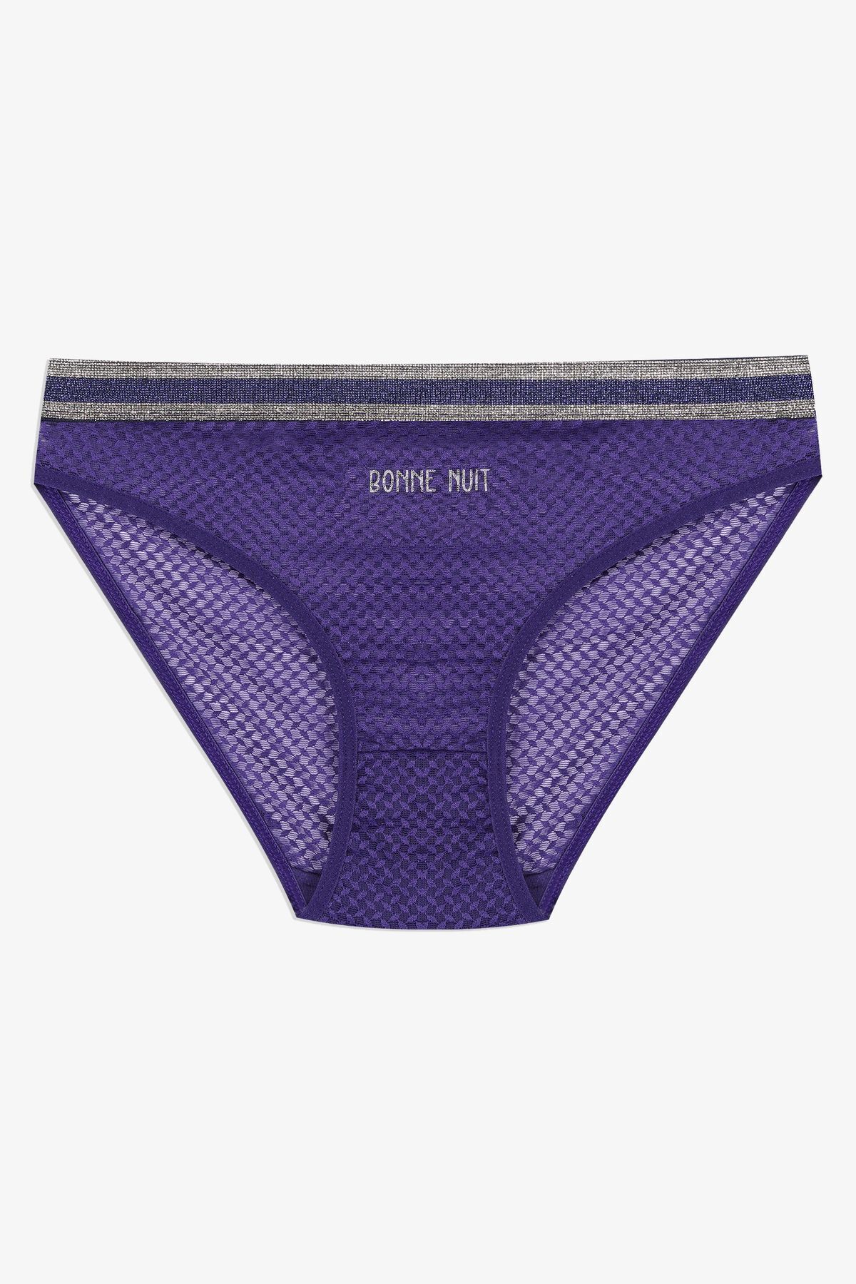 Kadın 3'lü Dantelli - Baskılı Külot Siyahlacivertmor - M - Siyahlacivertmor - M