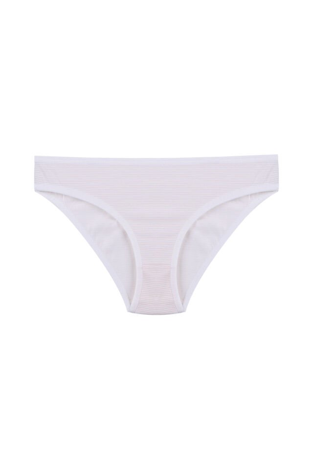 Kadın 3'lü Pamuklu Basic Külot Kahverengi - Ten - L/XL