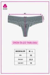 Kadın 4'lü Dantelli Tanga