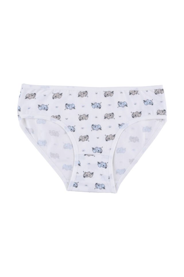 Kız Çocuk Pamuklu 10'lu Desenli Külot 5-7 Yaş