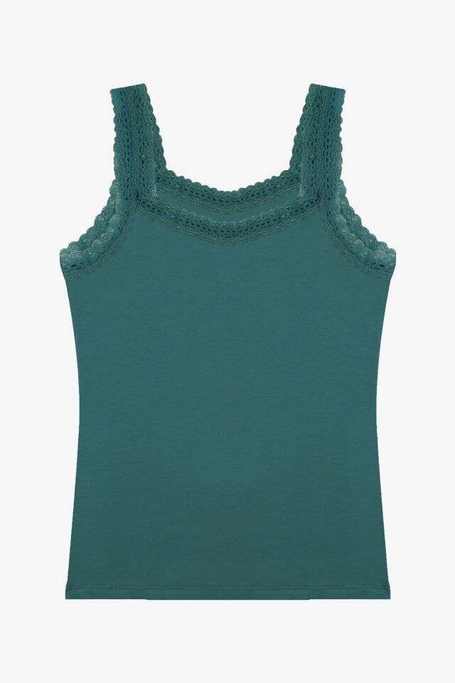 Kadın 2'li Dantel Askılı Atlet Siyahcagla - 2XL - Siyahçagla - 2XL