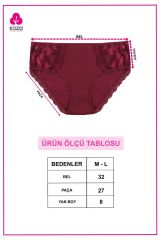 Kadın 3'lü Fitilli Yan Dantelli Külot