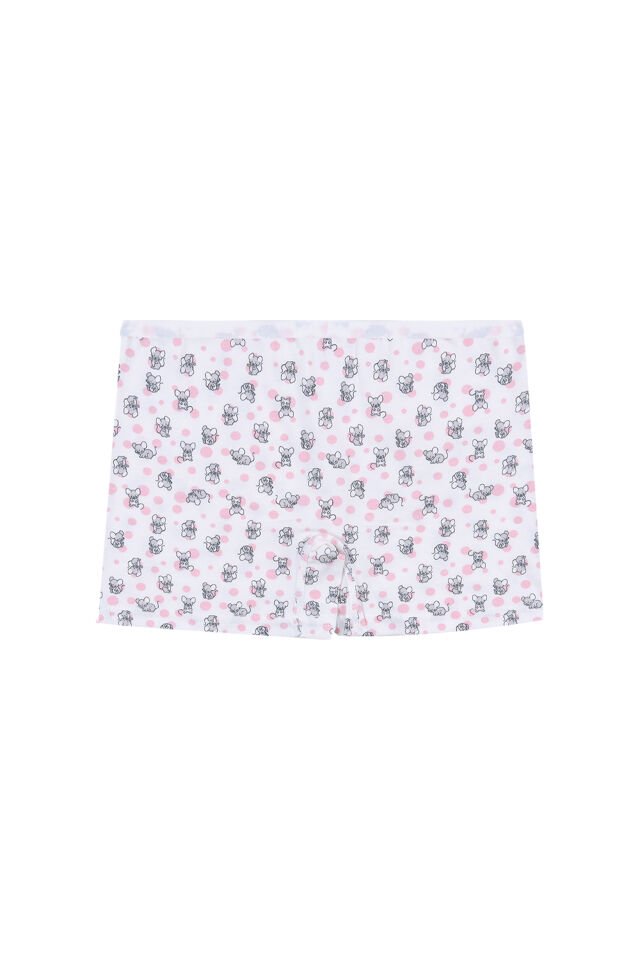 Kız Çocuk Pamuklu 6'lı Baskılı Boxer 3-5 Yaş