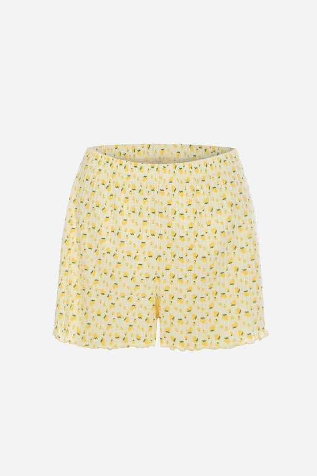 Kadın Ajur Kumaş Bağlama Biyeli Askılı Şort Takım S