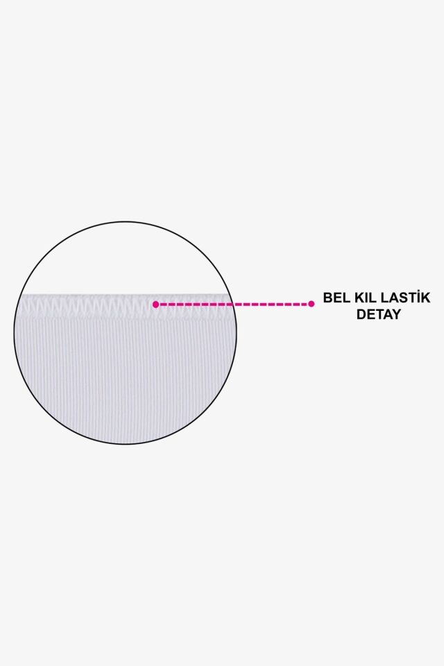 Kadın 2'li Kıl Lastikli Lazer Kesim Ekstra Yüksek Bel Külot KO5800LZR-1 Siyah-Beyaz - XL/2XL