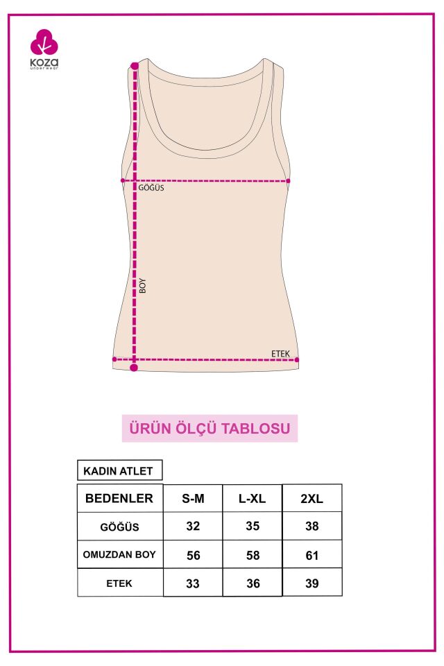 Kadın Pamuklu U Yaka Kaşkorse Atlet Siyah - 2XL
