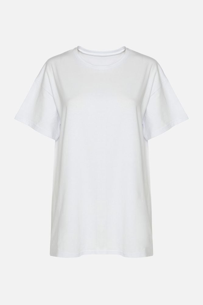 Kadın Pamuklu Basic Oversize T-Shirt
