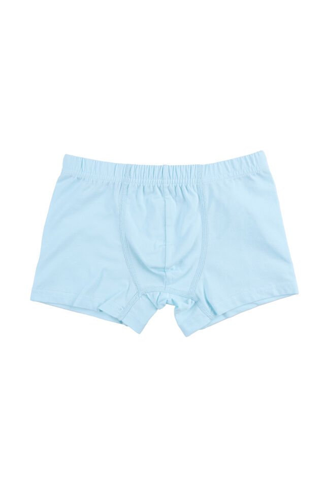 Erkek Çocuk Pamuklu 5'li Baskılı Boxer Mavi - Beyaz - 5-7 Yaş