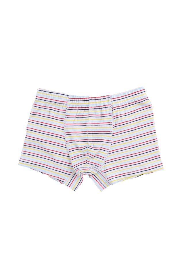 Erkek Çocuk Pamuklu 5'li Baskılı Boxer Mavi - Beyaz - 5-7 Yaş