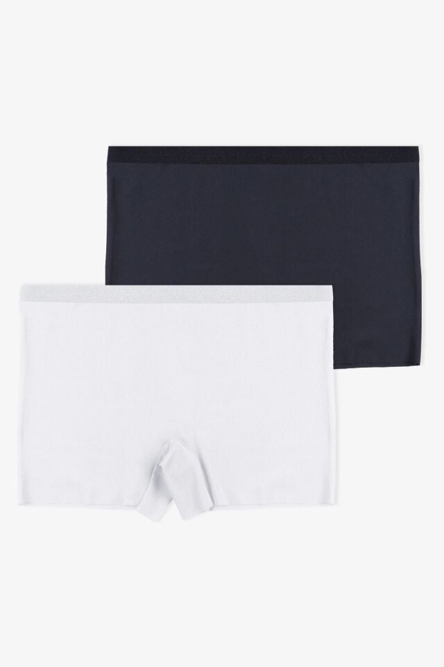 Kadın 2'li Lazer Kesim Boxer KO5700LZR-1 Siyah-Beyaz - M/L