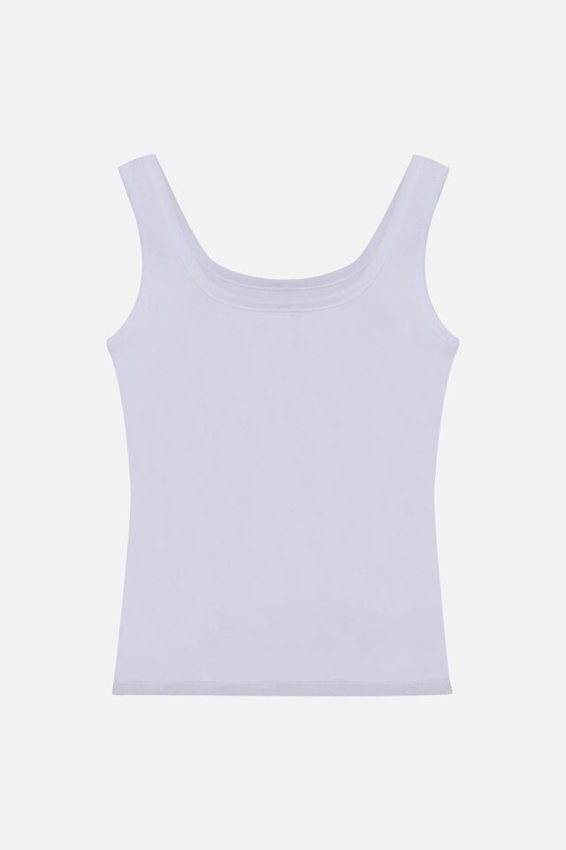 Kadın 2'li Kalın Askılı Likralı Atlet Siyahbeyaz - 2XL - Siyahbeyaz - 2XL