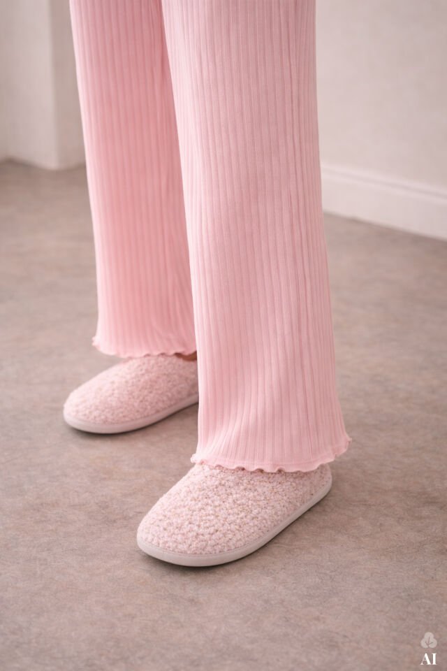 Kadın Soft Touch Fitilli Uzun Kollu Pijama Takımı M