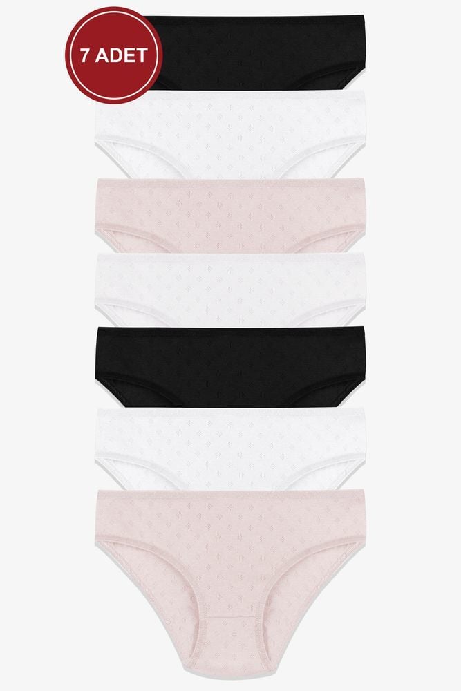 Kadın 7'li Curve Geniş Kenarlı Jakarlı Bato