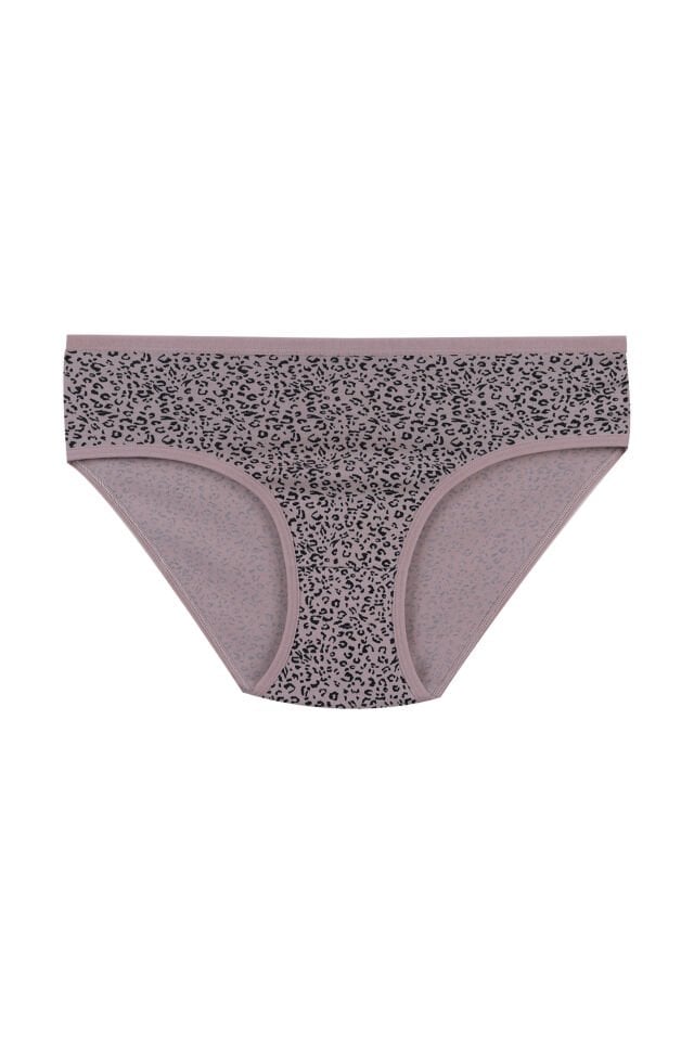 3'lü Desenli Pamuklu Yüksek Bel Bato