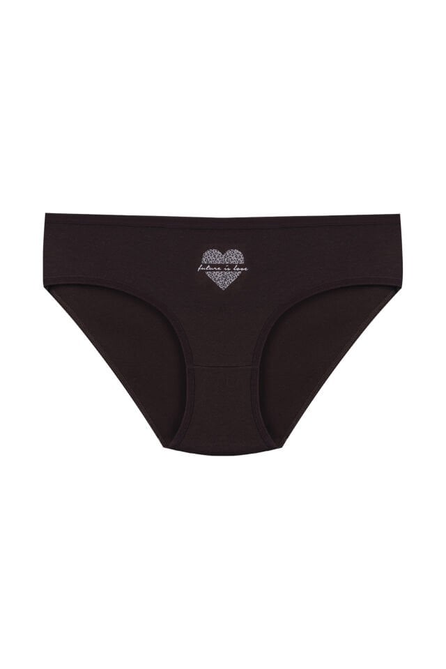 3'lü Desenli Pamuklu Yüksek Bel Bato