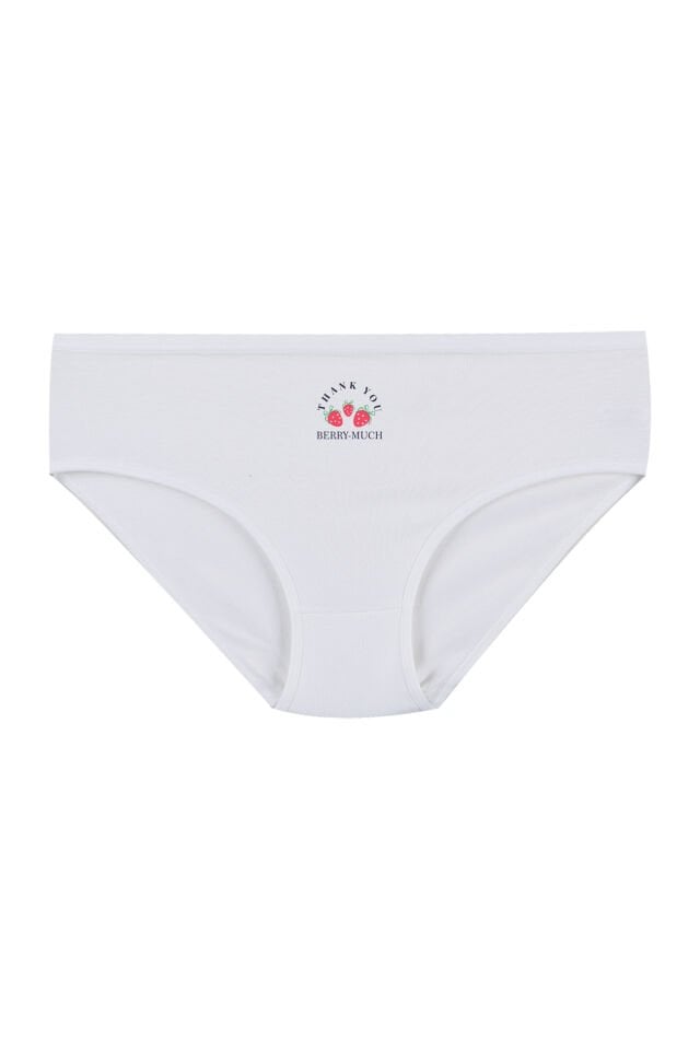 3'lü Desenli Pamuklu Yüksek Bel Bato