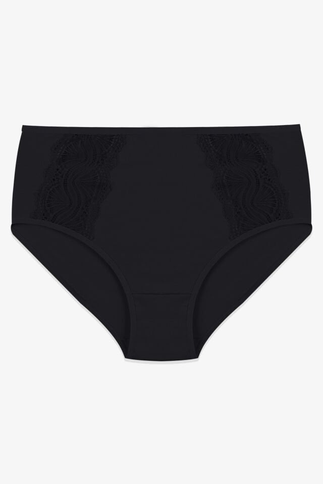 Kadın 3’lü Dantel Detaylı Pamuklu Külot XL/2XL - Çok Renkli